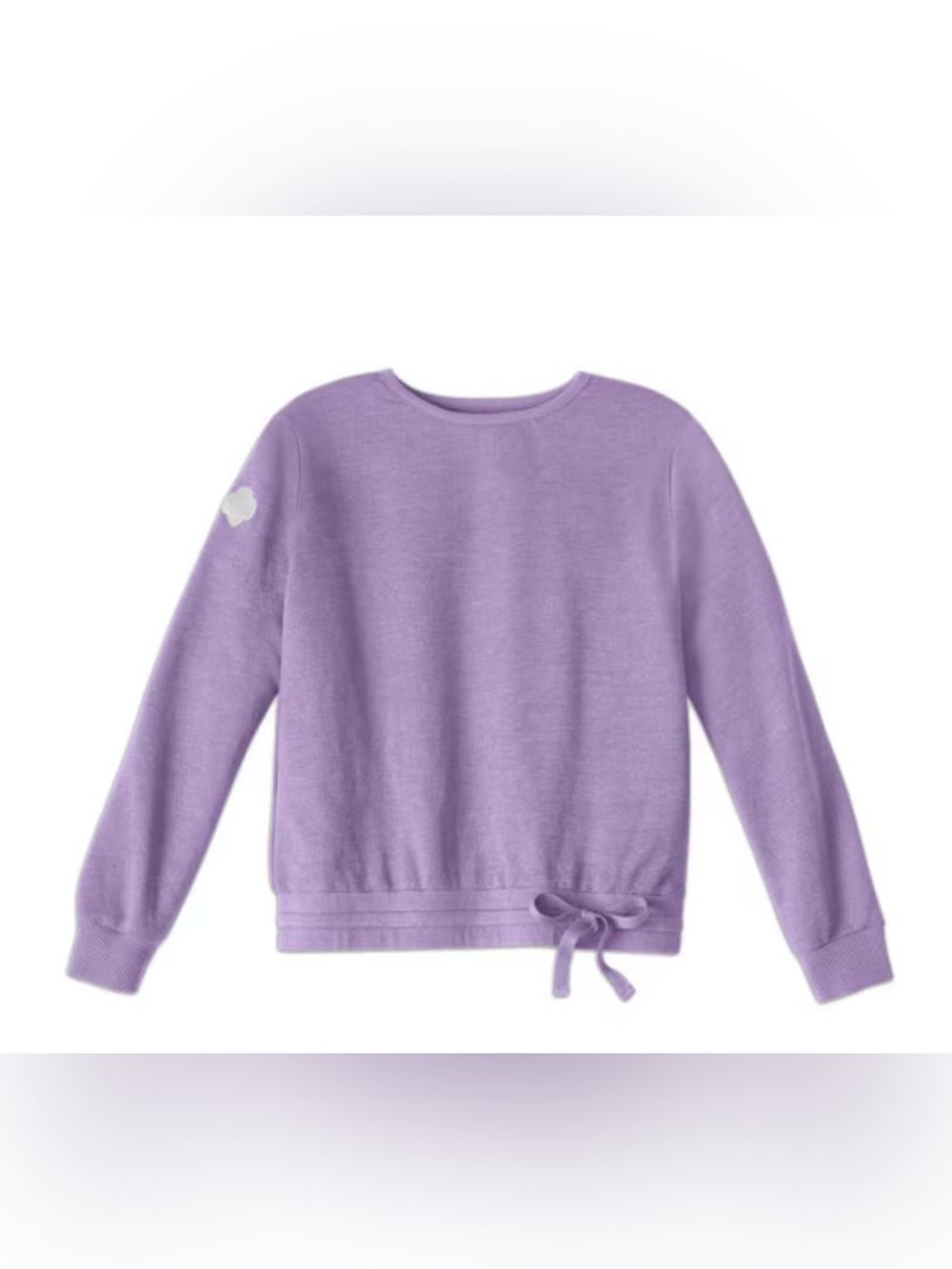 Girl Scout Uniform Violet French Terry Drawstring Sweatshirt Teen Size XL